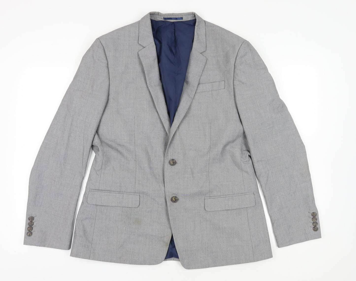 River Island Men's Grey Blazer Regular Fit 44R