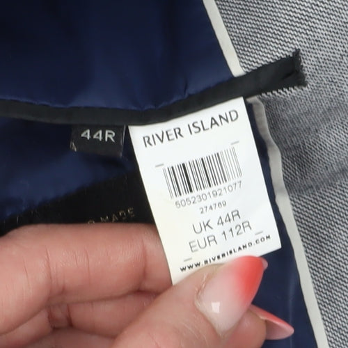River Island Men's Grey Blazer Regular Fit 44R
