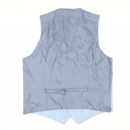 Marks and Spencer Men's Blue Linen Waistcoat 44R