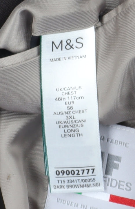 Marks and Spencer Men's Brown Blazer 46L