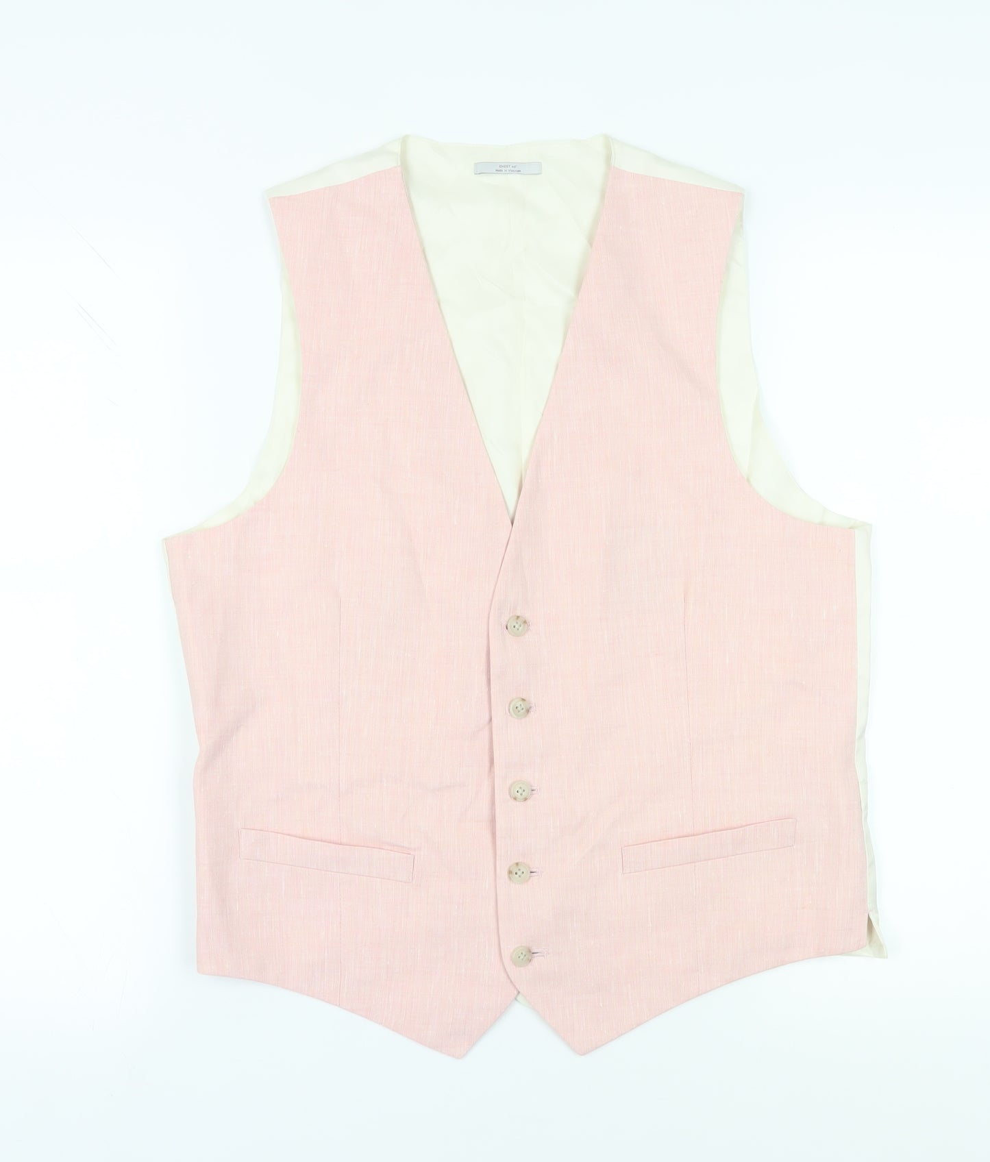 Marks and Spencer Men's Pink Suit Waistcoat 40R