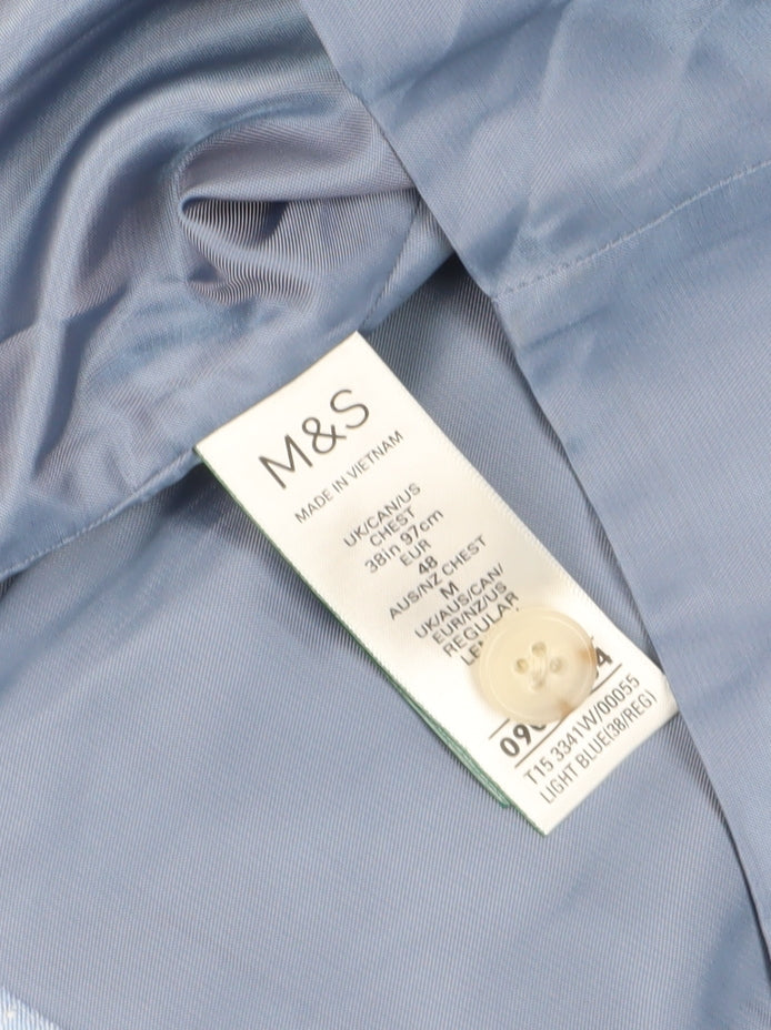 Marks and Spencer Men's Blue Suit Waistcoat 38 Regular