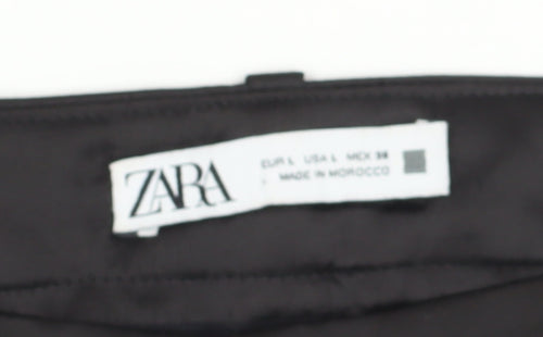 Zara Women's Black Cargo Trousers Size L