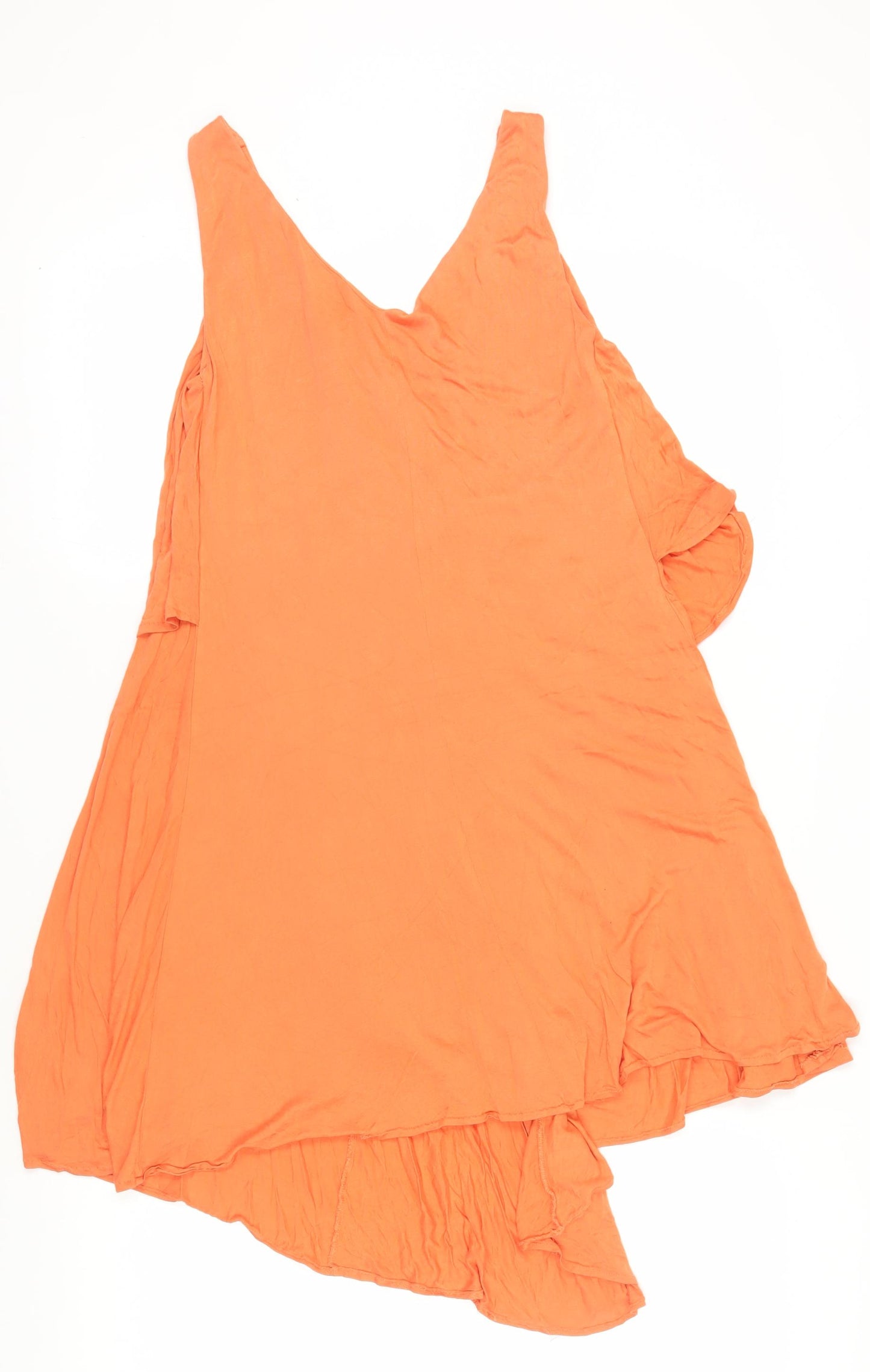 Zara Orange Trapeze Swing Dress, Women’s Size 12