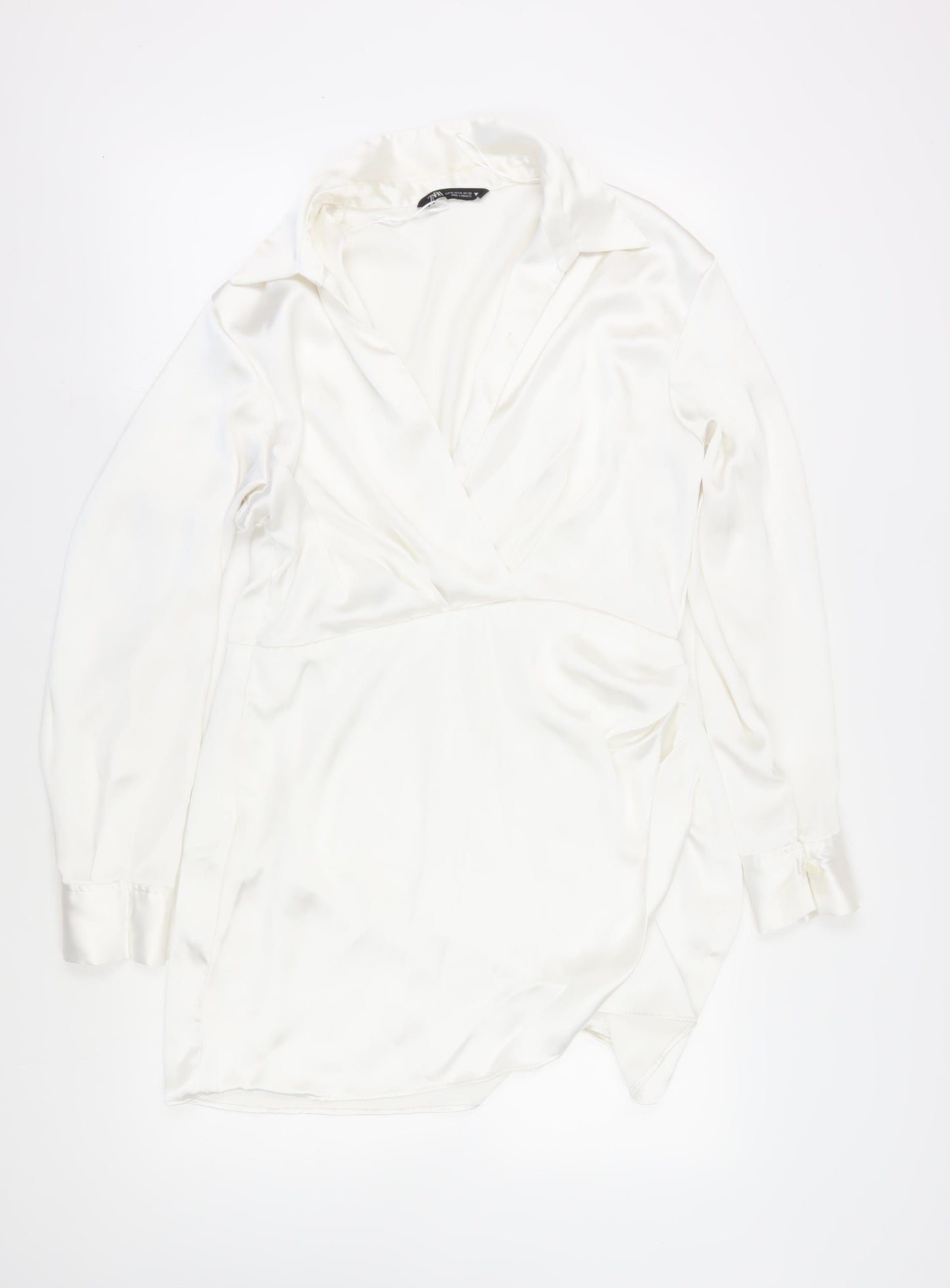 Zara Women's Ivory Wrap Dress XL