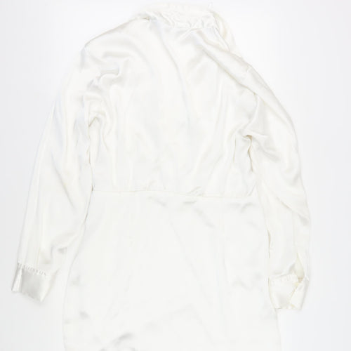 Zara Women's Ivory Wrap Dress XL