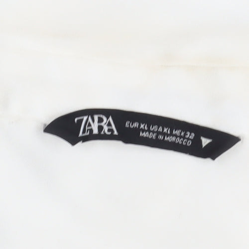 Zara Women's Ivory Wrap Dress XL