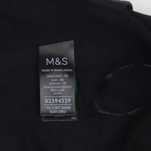 Marks and Spencer Women's Black Cropped Trousers Size 20