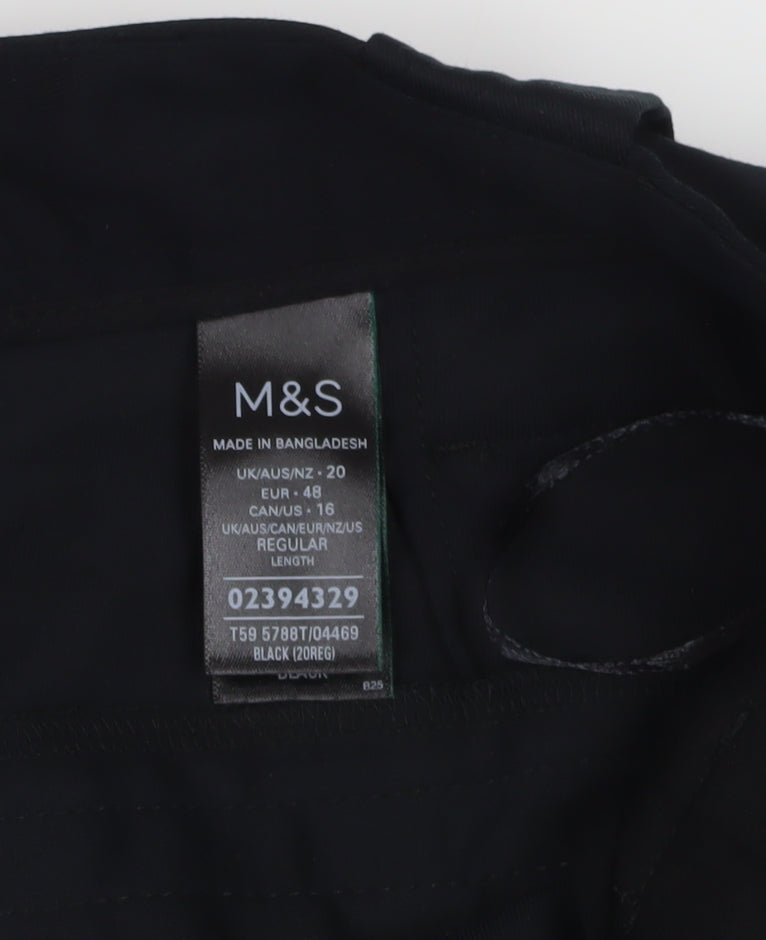 Marks and Spencer Women's Black Cropped Trousers Size 20