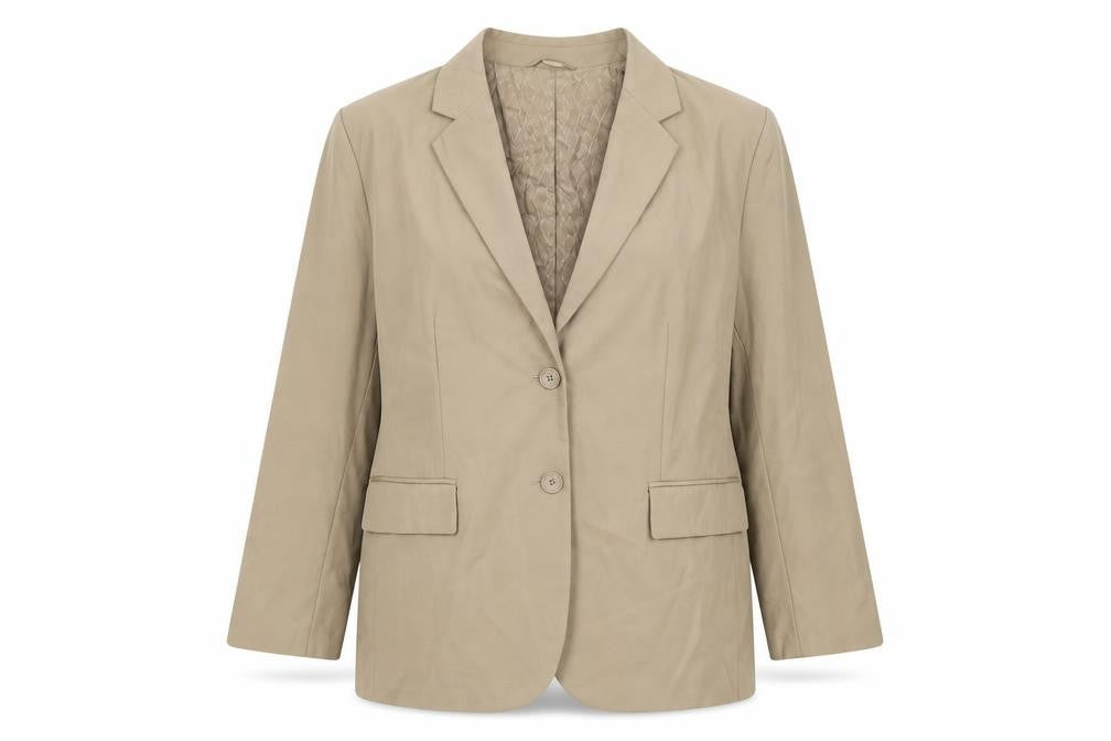 Front view of Marks & Spencer Women's Beige Suit Jacket, size 18