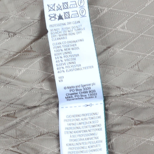 Marks and Spencer Women's Beige Suit Jacket, Size 18