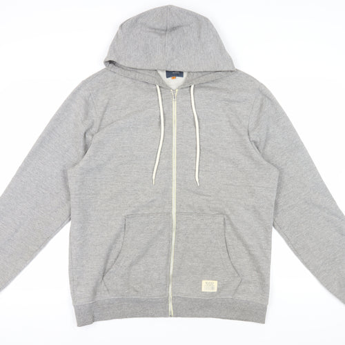 Blend Men's Grey Full Zip Hoodie XL