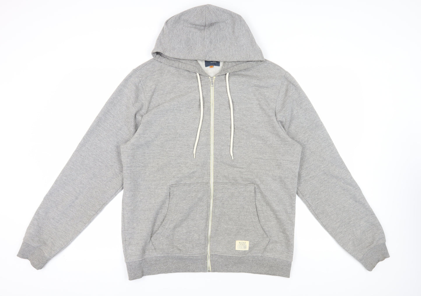 Blend Men's Grey Full Zip Hoodie XL