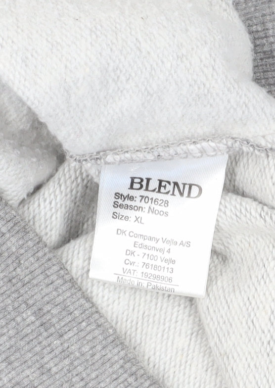 Blend Men's Grey Full Zip Hoodie XL