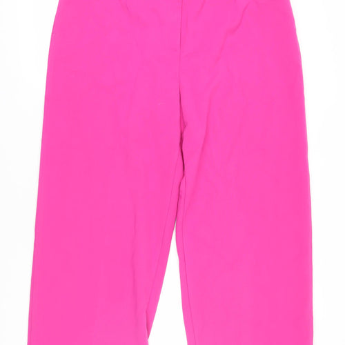 Marks and Spencer Women's Pink Cropped Belted Trousers