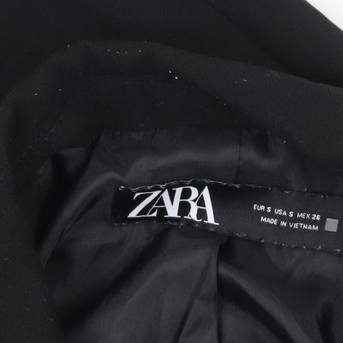 Zara Women's Black Double-Breasted Suit Jacket