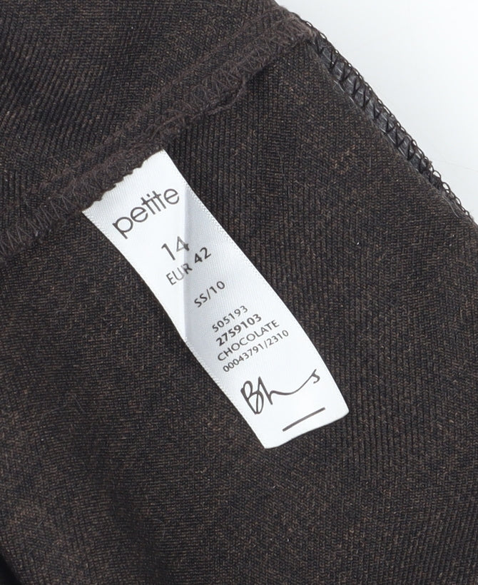 BHS Women's Petite Brown Dress Pants, Size 14, Polyester