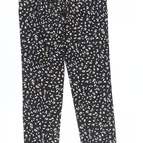 Marks and Spencer Women Black Cropped Trousers Size 8
