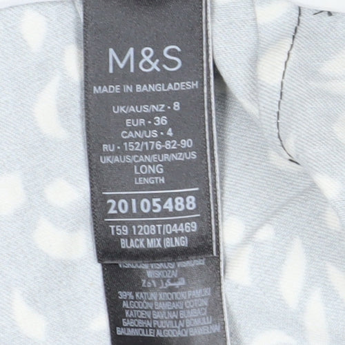 Marks and Spencer Women Black Cropped Trousers Size 8