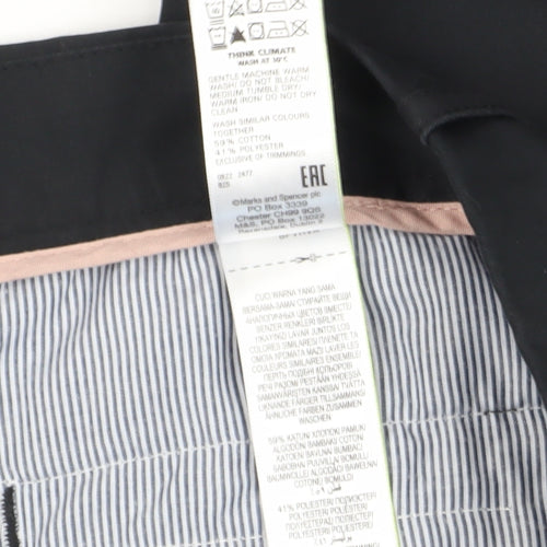 Marks and Spencer Womens Black Chino Trousers Size 14