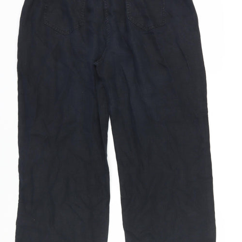 Marks and Spencer Women's Black Linen Wide-Leg Trousers