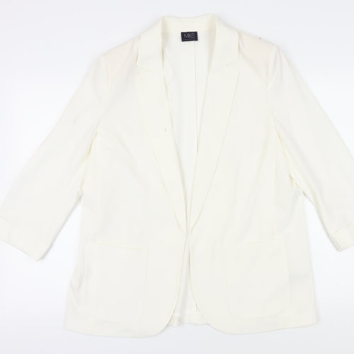 Marks and Spencer Women White Blazer Size 16
