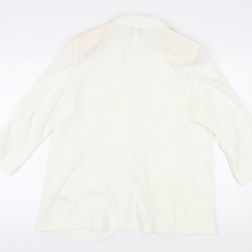 Marks and Spencer Women White Blazer Size 16