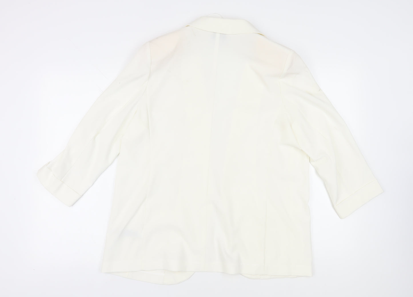 Marks and Spencer Women White Blazer Size 16