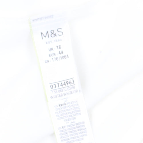 Marks and Spencer Women White Blazer Size 16