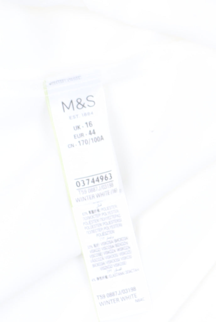 Marks and Spencer Women White Blazer Size 16
