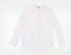 H&M Women's White Blouse Size 4 Long Sleeve Casual