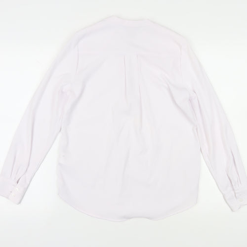 H&M Women's White Blouse Size 4 Long Sleeve Casual