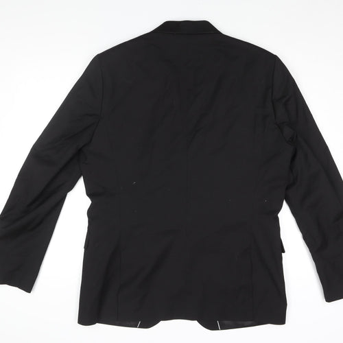 H&M Men's Black Regular Fit Blazer Size 44R - Formal Wear