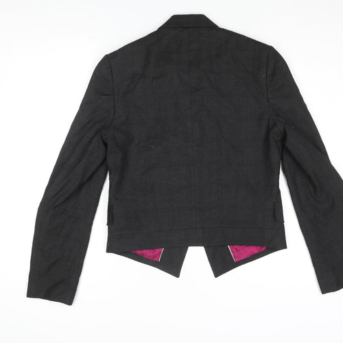 Next Women's Black Check Blazer, Size 12, Business