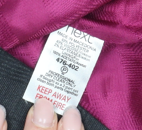 Next Women's Black Check Blazer, Size 12, Business