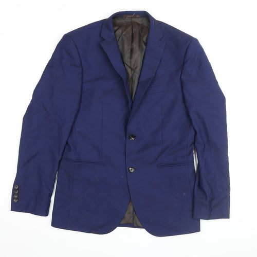 Next Men's Blue Slim Fit Blazer, Size 38S, Formal Jacket