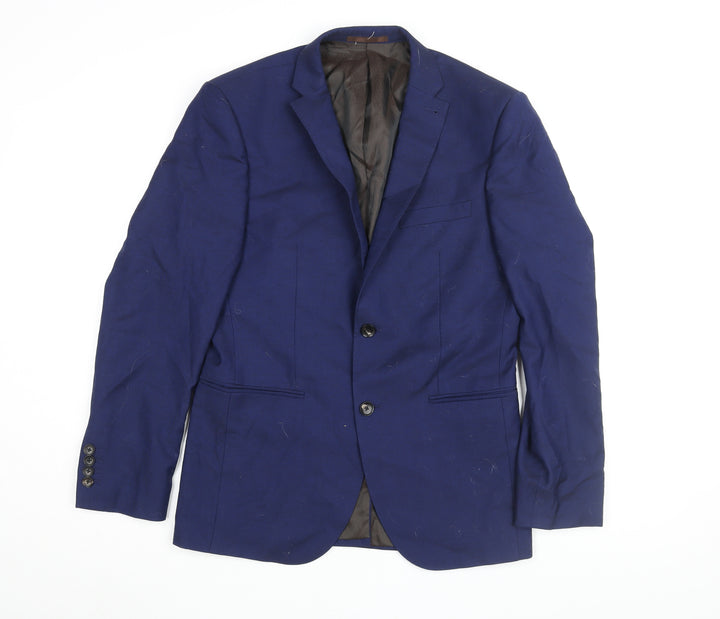 Next Men's Blue Slim Fit Blazer, Size 38S, Formal Jacket