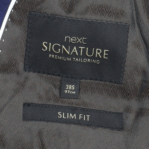 Next Men's Blue Slim Fit Blazer, Size 38S, Formal Jacket