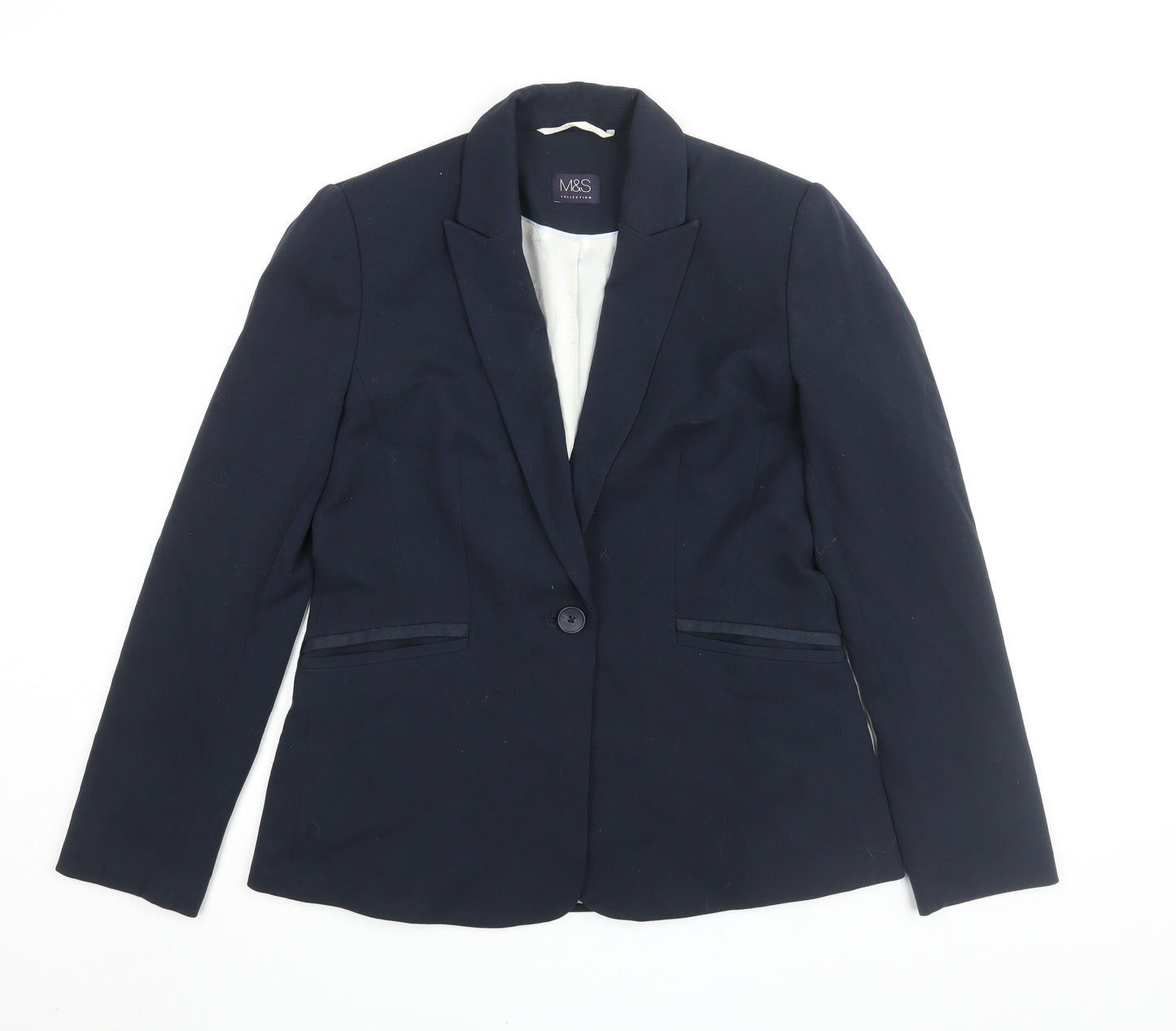 Marks and Spencer Women's Blue Blazer, Size 10