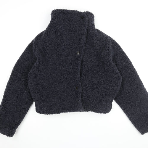 D'Viego Womens Black Cropped Fleece Jacket XS