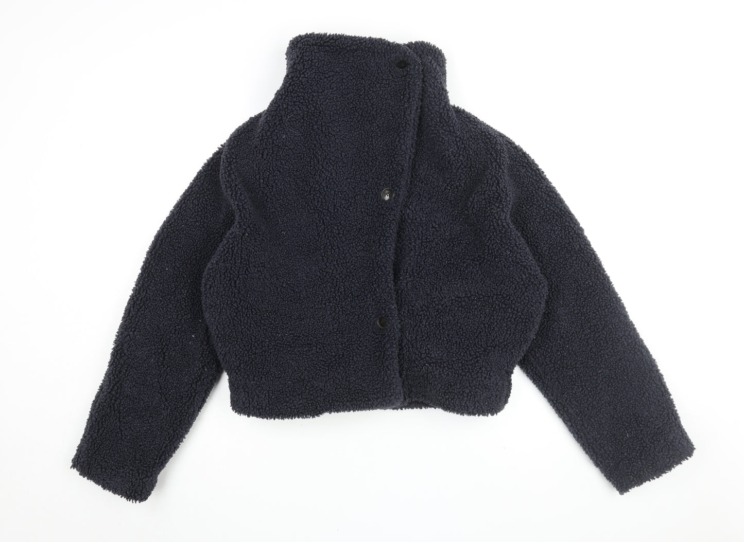 D'Viego Womens Black Cropped Fleece Jacket XS