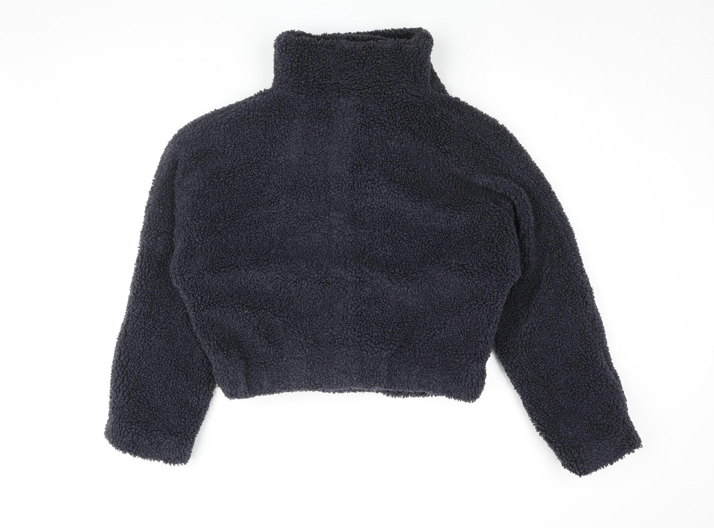 D'Viego Womens Black Cropped Fleece Jacket XS