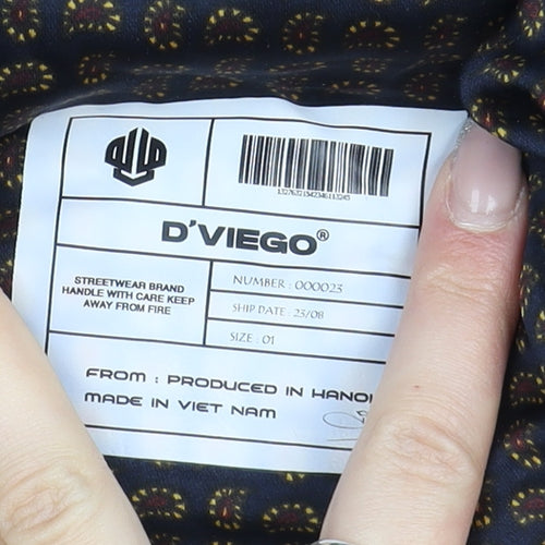 D'Viego Womens Black Cropped Fleece Jacket XS