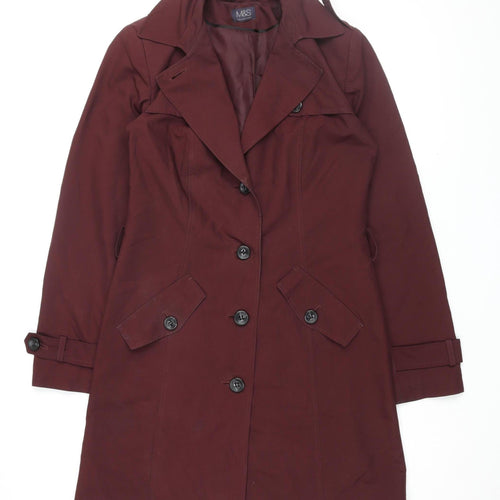 Marks and Spencer Women's Red Trench Coat Size 8