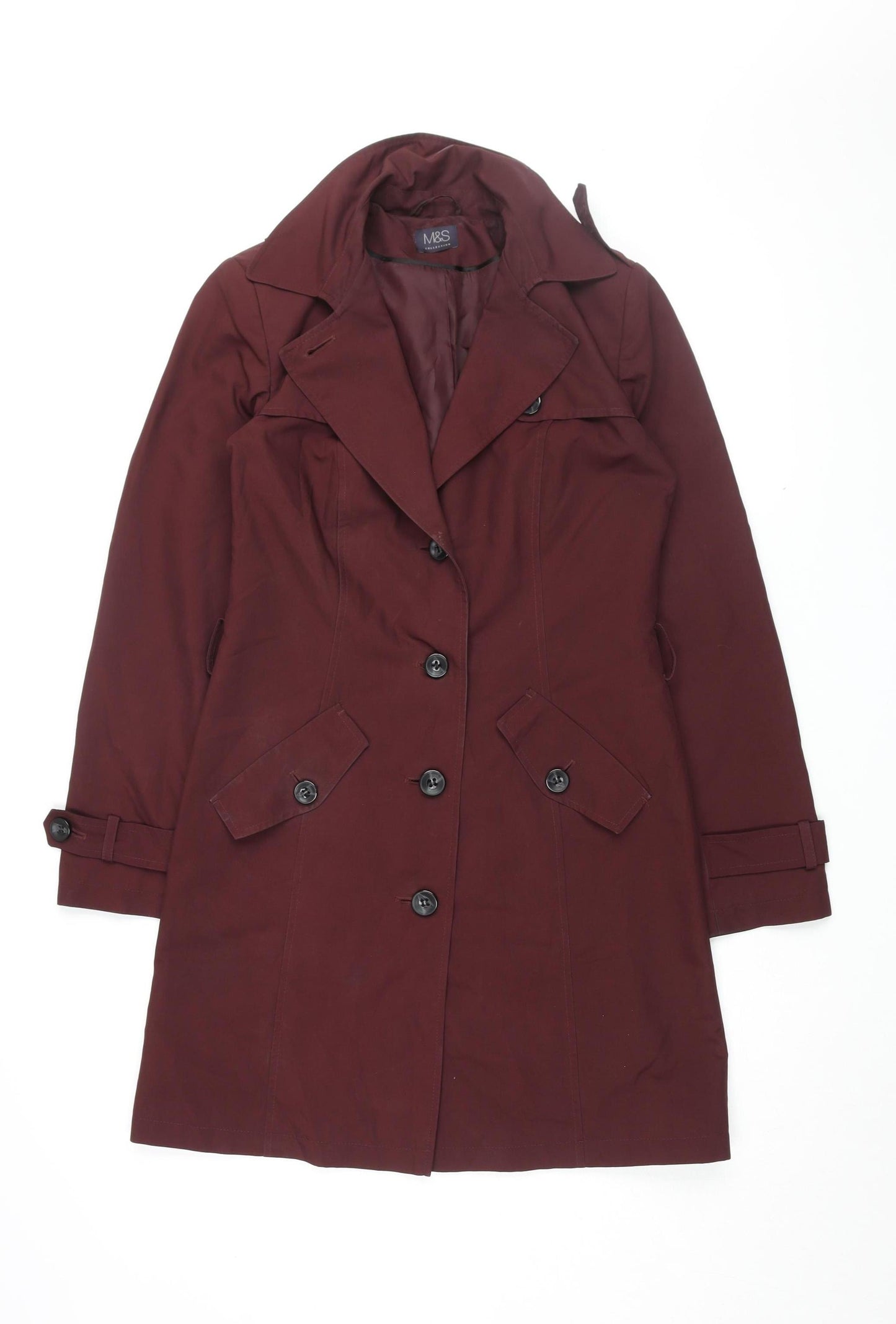 Marks and Spencer Women's Red Trench Coat Size 8