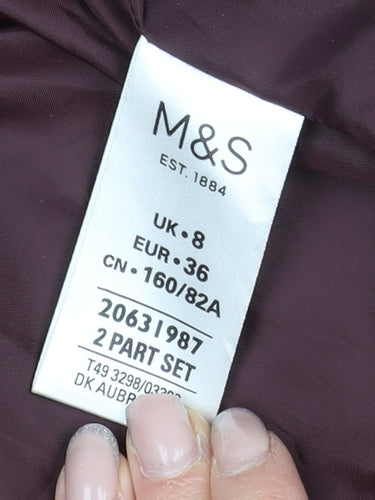 Marks and Spencer Women's Red Trench Coat Size 8