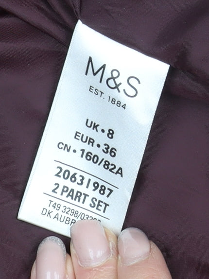 Marks and Spencer Women's Red Trench Coat Size 8