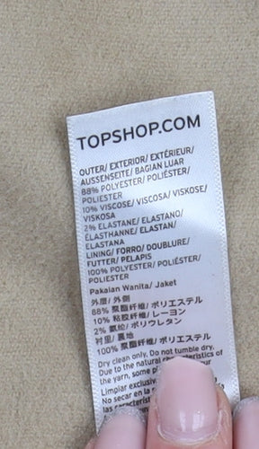 Topshop Women's Beige Mid-Length Coat Size 12