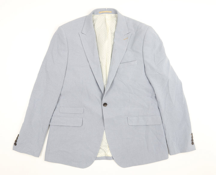 Burton Men's Blue Check Blazer 44 Regular Fit