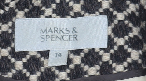 Marks and Spencer Women's Black Pea Coat Size 14